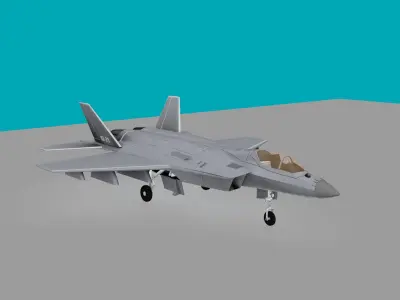 KAI KF21 Boramae Low-poly 3D model
