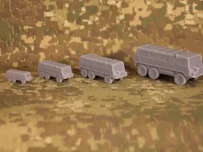 Pinzgauer 6x6 Light Operational Vehicle set 3D print model