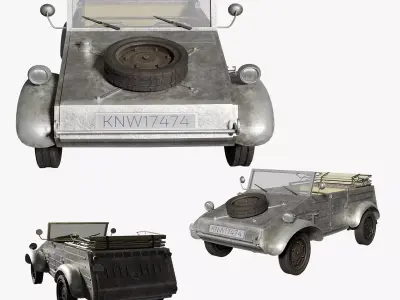 Car Military VW - Kubelwagen Type 82 German Autos 3D model