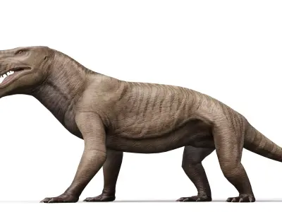 Inostrancevia Low-poly 3D model