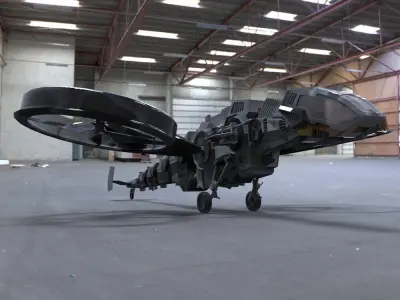 Double Coptor for Unity Low-poly 3D model