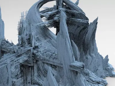 Spiral Mountain kitbash 1 3D model