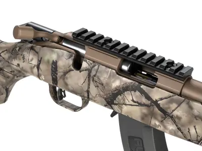 PBR Ruger American Bolt-Action Rifle Low-poly 3D model