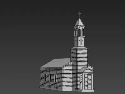 Church Low-poly 3D model