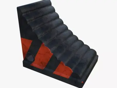 Aircraft Wheel Stopper Low-poly 3D model