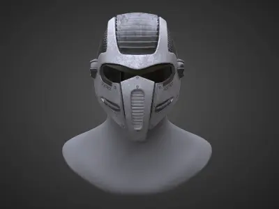 Sci-fi Helmet - PBR - Lowpoly - Low-poly 3D model