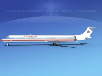 McDonnell Douglas MD-90 American 3D model