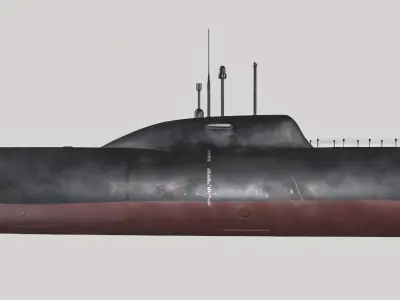 Submarine Low-poly 3D model