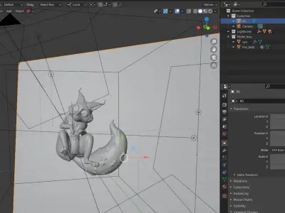 Cartoon character Foxy high poly Free 3D model