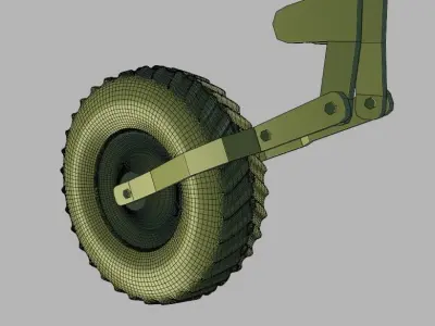 Framing vehicle tire Low-poly 3D model