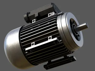 Single Phase Electric Motor 3D model