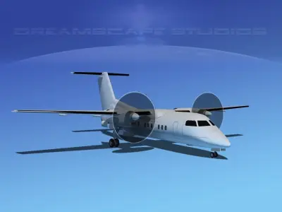 De havilland Canada DHC-8-100 LP SS 3D model