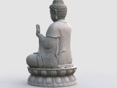 Buddha Statue 3D model 2