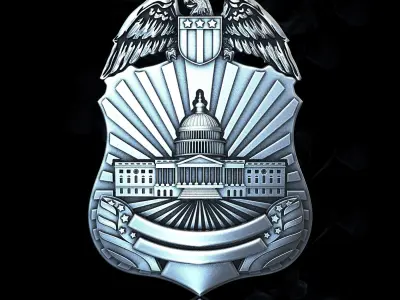 Police badge 3D print model