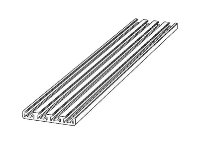 Aluminum Extruded Linear Guide Rail for Jigs Low-poly 3D model