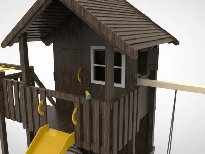  Simple Wood Playground 3D model