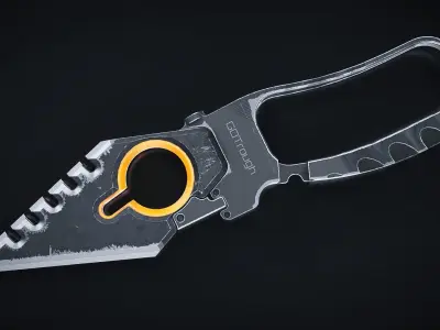 Sci-Fi Dagger PBR Low-poly 3D model