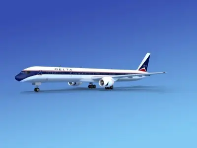 Boeing 757-300 Delta 1 3D model
