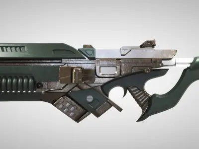 Sci-Fi Weapon 01 Low-poly 3D model