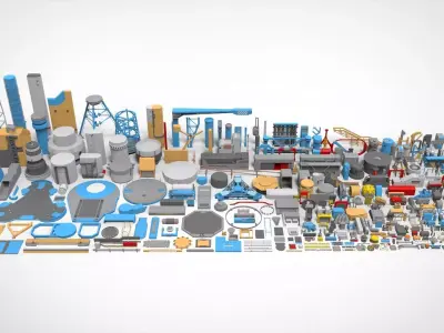 Sci-Fi architecture Elements collection 29 3D model