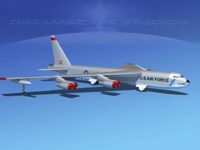 Boeing B-52D Stratofortress  V01 3D model
