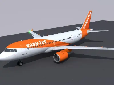 Airbus A320 livery Easy Jet 3D model