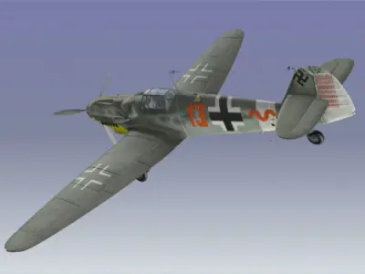 messerschmitt wwii bf fighter 3D model
