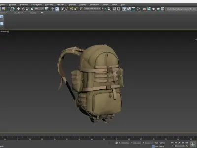 Backpack Low-poly 3D model