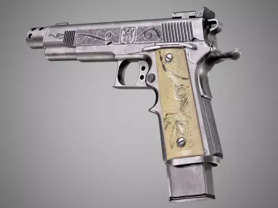 Safari Arms Matchmaster Custom 1911 Pistol AAA PBR Game Ready Low-poly 3D model