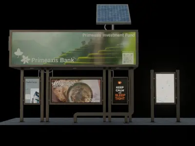 Bus Station Free 3D model