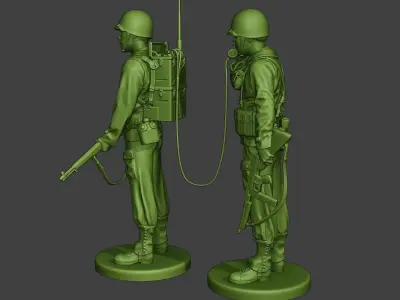 American engineer soldiers ww2 SCR-300 A9 3D print model