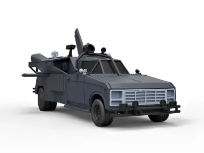 Buckaroo Bonzai Jet Truck Scale 1 to 24 3D print model