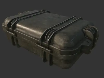 Military Case Weapons First Aid Gear Low-poly 3D model