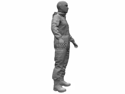 Russian Military Uniform Gorka High Poly 3D model
