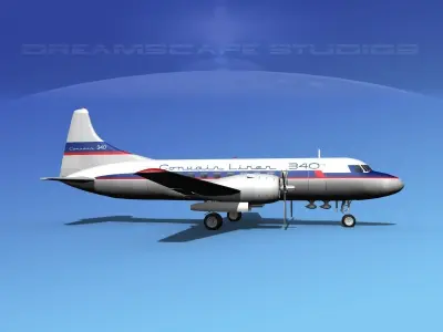 Convair CV-340 Convair Liner 3D model