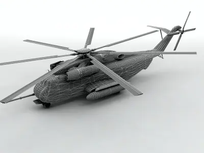 Sikorsky CH53E Helicopter  Low-poly 3D model