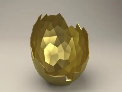 Modern Sculpture of Easter Egg Free 3D print model
