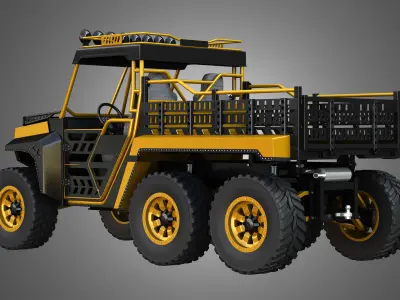 BMS - The Beast 1000 vehicle - Double Axle 3D model