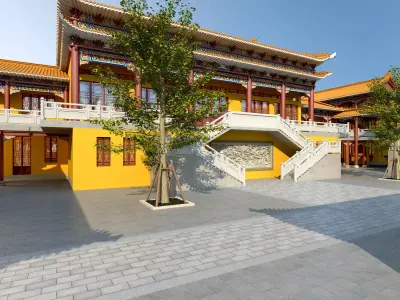 temple Low-poly 3D model