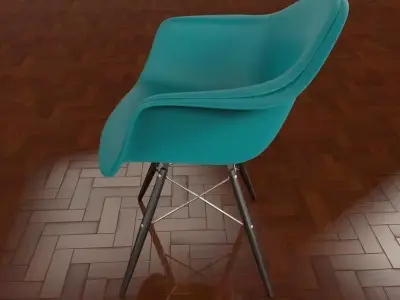 ChairBar teal chair Free 3D model