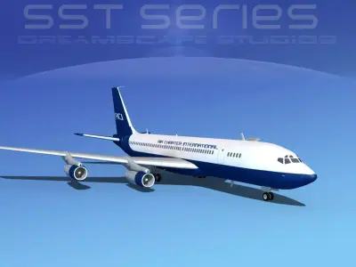 Boeing 707-320 SS Air Charter Intl 3D model