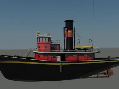 Old tugboat 3D model