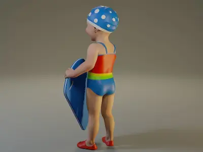 SwwimmingPool Child Female ACC0203010 Low-poly 3D model