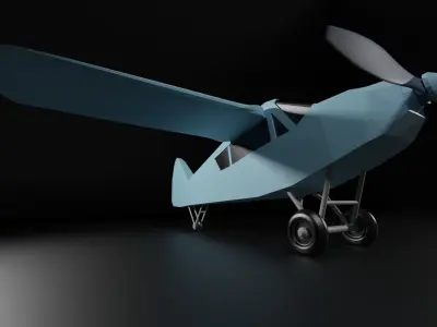 Airplane plane Free low-poly 3D model