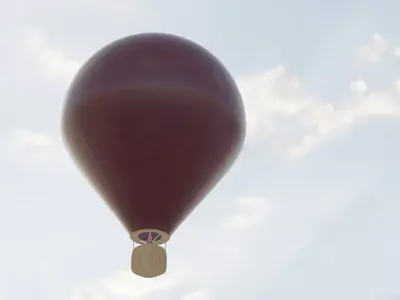 High-Quality 3D Model of a Hot Air Balloon 3D model