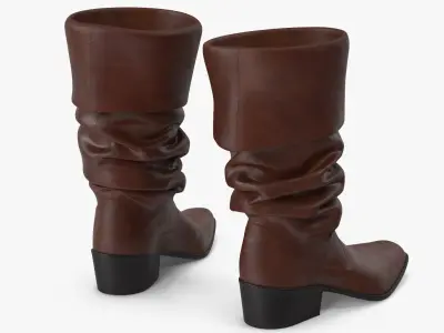 Leather Boots 2 3D model