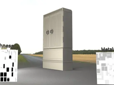 Electrical Distribution Cabinet 136 Low-poly 3D model