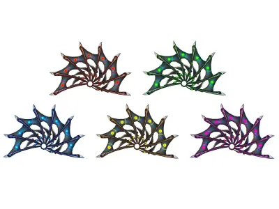 a Set of Fan Weapons Low-poly 3D model