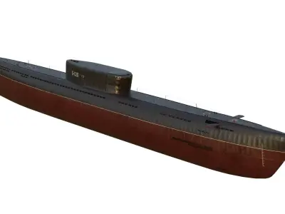 Project 626 Soviet Transport Submarine 3D model