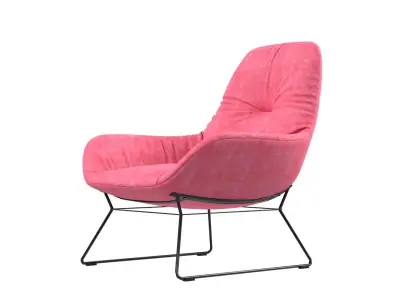 Cushion Armchair Slim Free 3D model